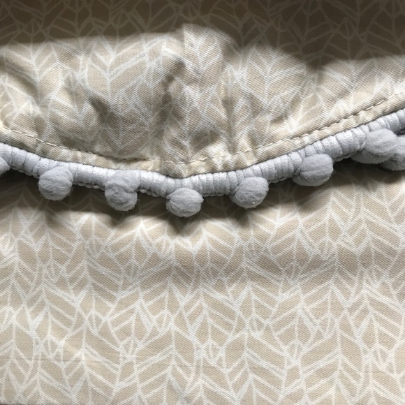 NEW Nurture Imagination Nest Collection Window Valance 100% Cotton Pom Pom Trim - Picture 3 of 8